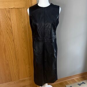 SPANX Faux Leather Sleeveless Midi Dress